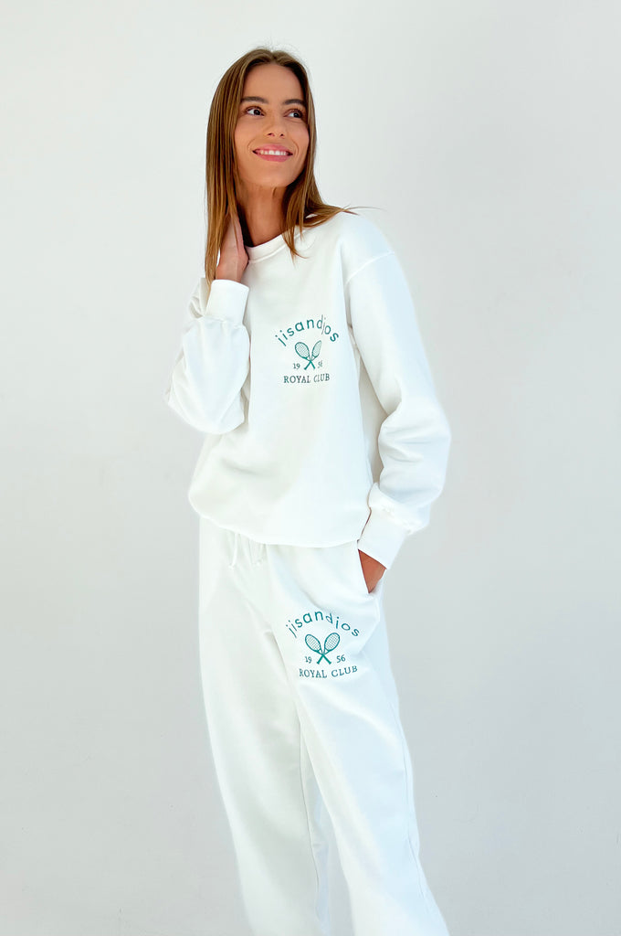 Tennis Sweatpants - White